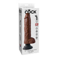 Load image into Gallery viewer, King Cock 10" Vibrating Cock With Balls Brown
