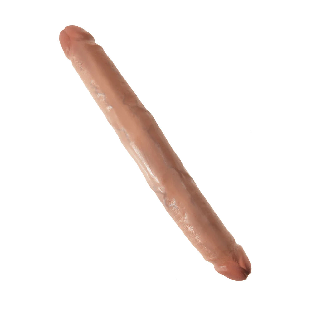 King Cock 12&quot; Slim Double Dildo Tan