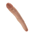 Load image into Gallery viewer, King Cock 12" Slim Double Dildo Tan
