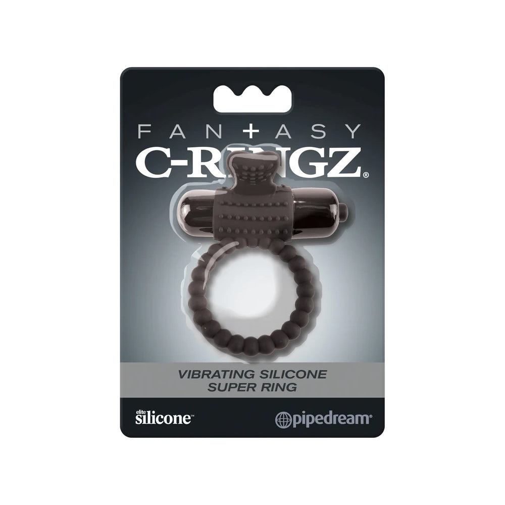 Fantasy C-Ringz Vibrating Silicone Super Ring Black