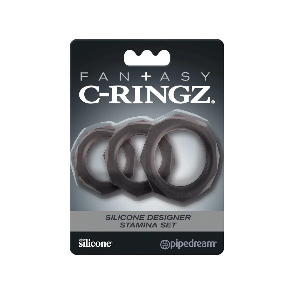 Fantasy C-Ringz Silicone Designer Stamina Set Black