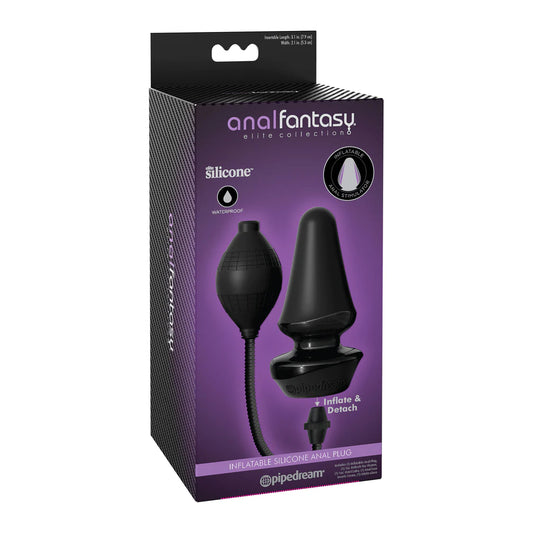 Anal Fantasy Elite Collection Inflatable Silicone Butt Plug Black