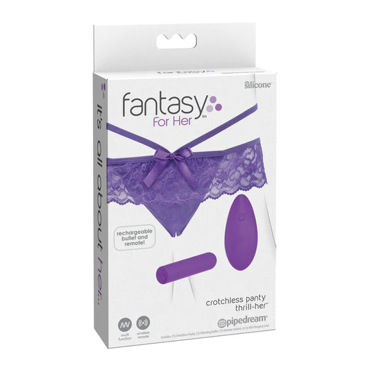 Fantasy For Her Crotchless Panty Thrill-Her Purple