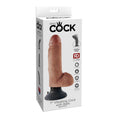 Load image into Gallery viewer, King Cock 7" Vibrating Cock With Balls Tan
