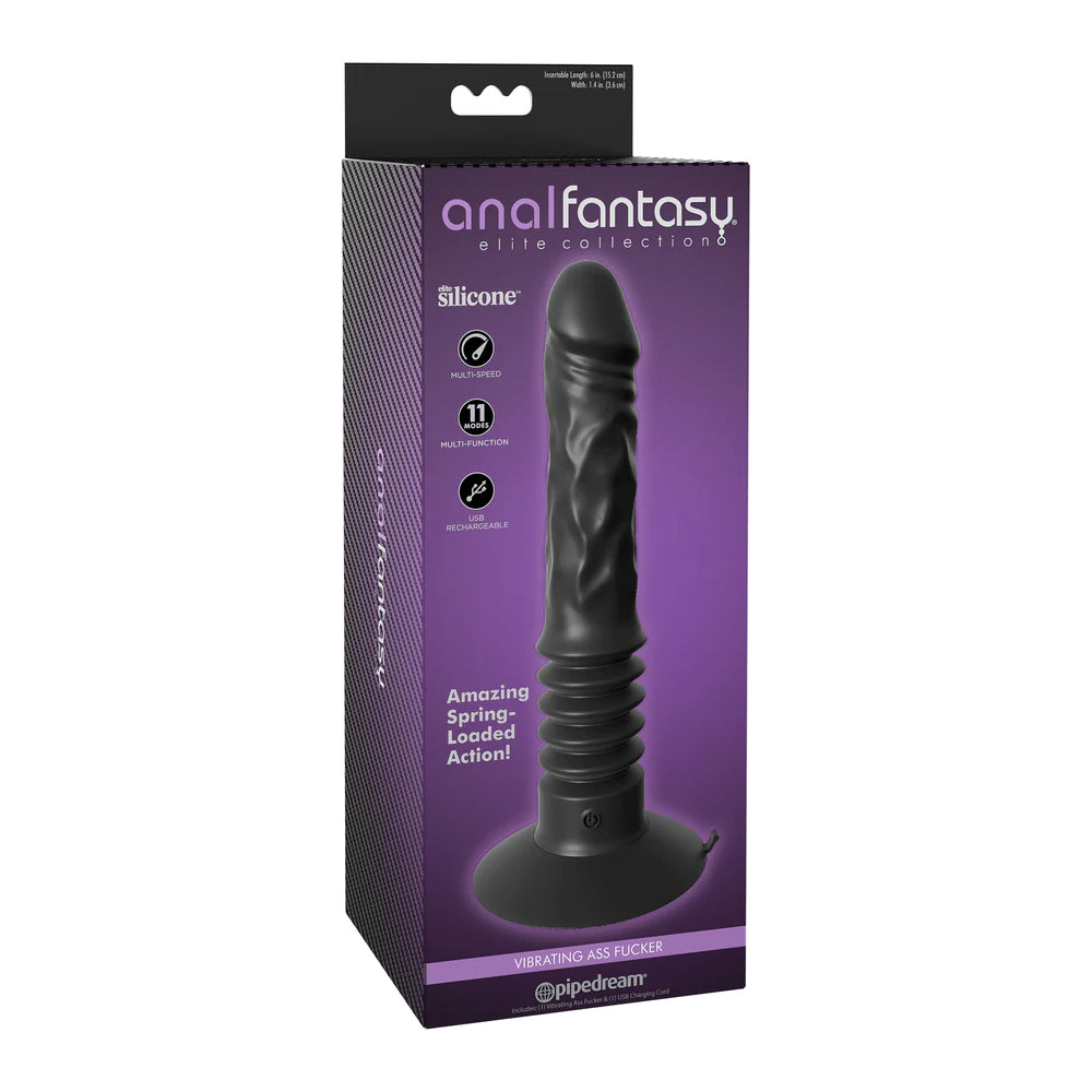 Anal Fantasy Elite Collection Vibrating Ass Fucker Black