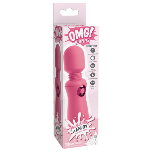 Omg! Wands #Enjoy Rechargeable Vibrating Wand Pink