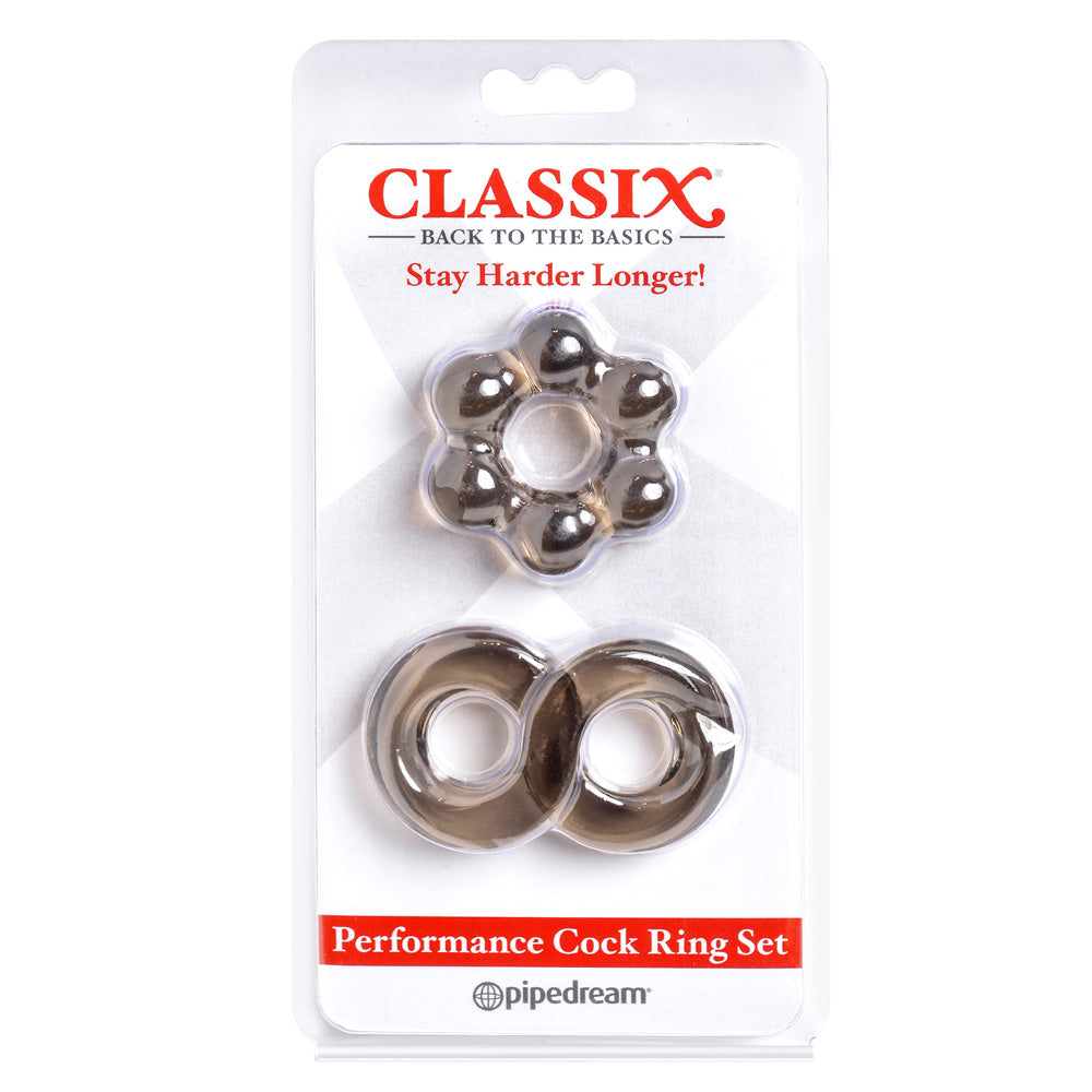 Classix Performance Cock Ring Set Smoke