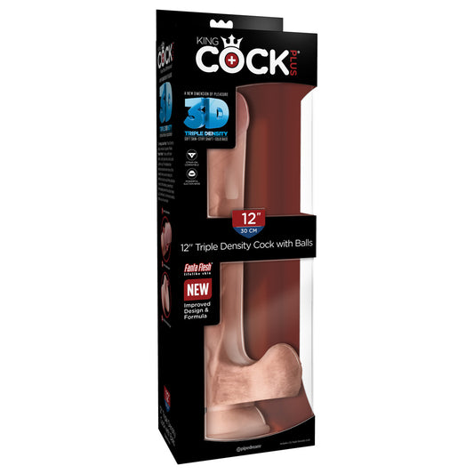 King Cock Plus 12&quot; Triple Density Cock With Balls