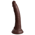 Load image into Gallery viewer, King Cock Elite 7" Dual Density Vibe Silicone Cock Brown
