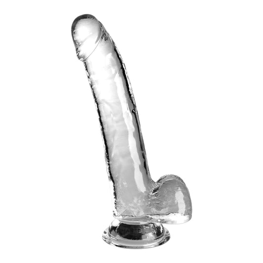 King Cock Clear 9&quot; With Balls Clear
