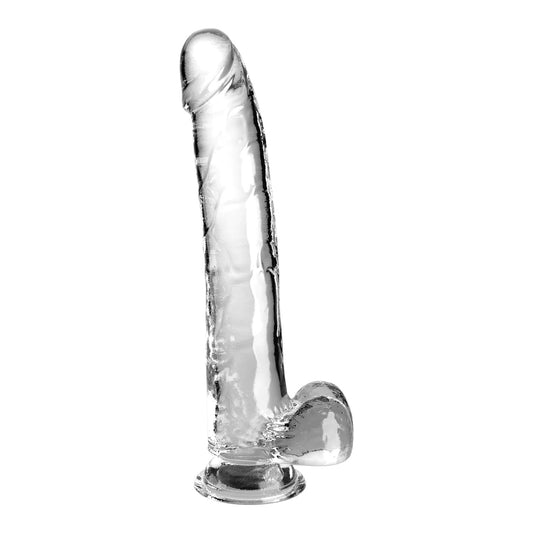 King Cock Clear 11&quot; With Balls Clear