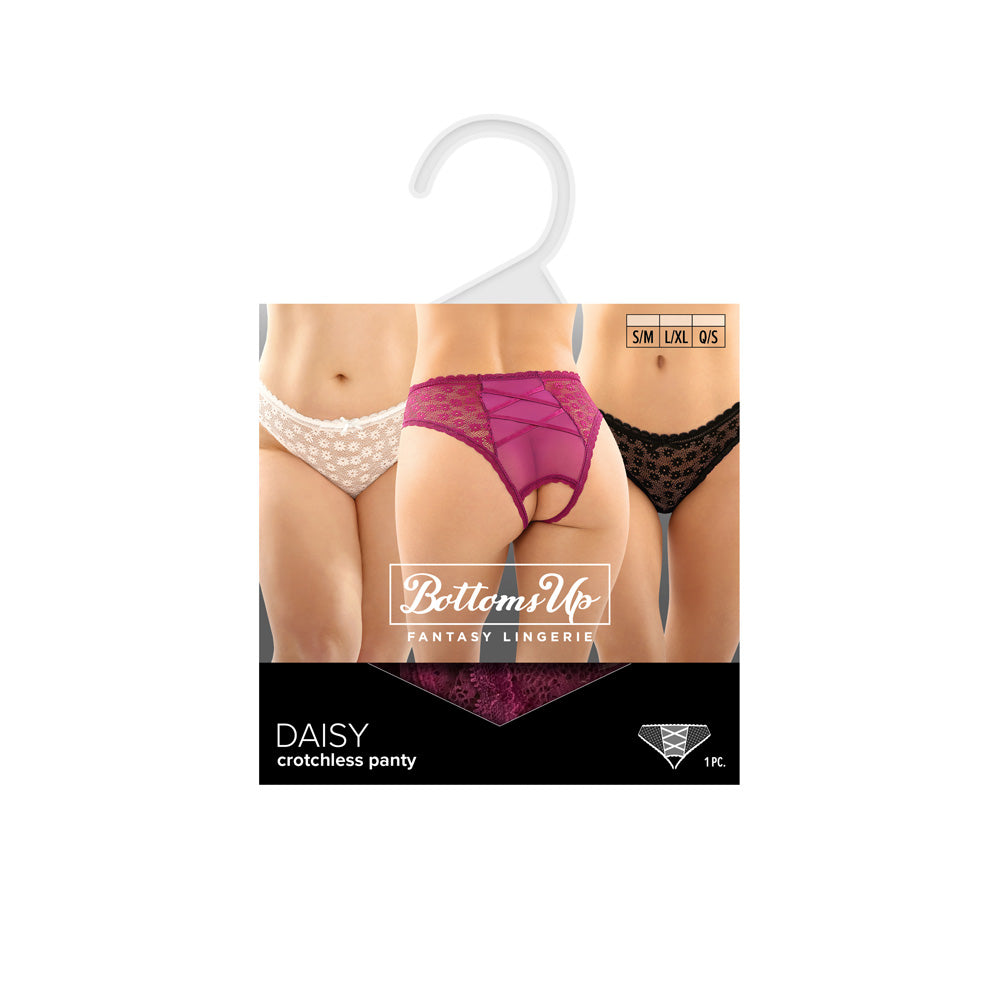 Daisy Crotchless Lace Panty Berry S/M