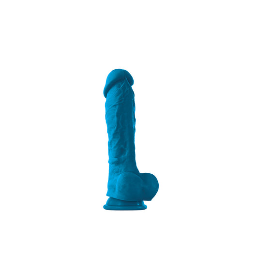 Colour-Soft 8&quot; Soft Dildo Blue