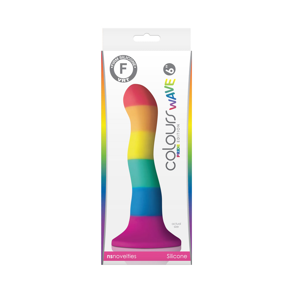 Colours Pride Edition 6&quot; Wave Dildo Rainbow