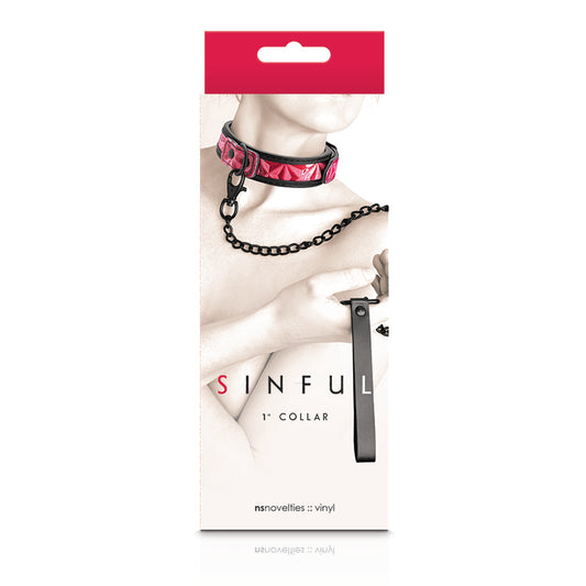 Sinful 1&quot; Collar Pink