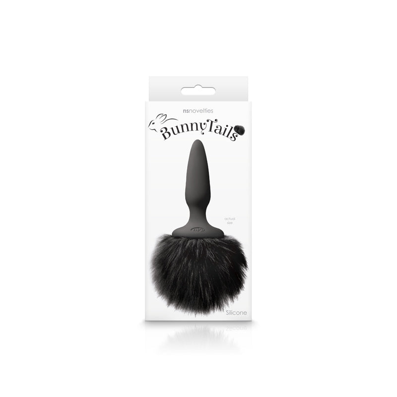 Bunny Tails Mini Black Fur