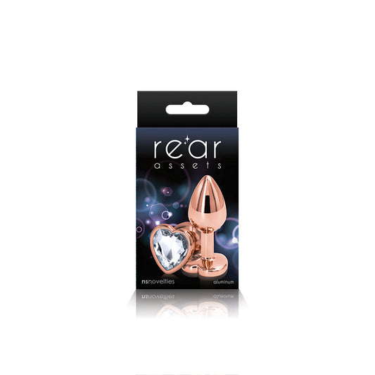 Rear Assets Rose Gold Heart Small Clear