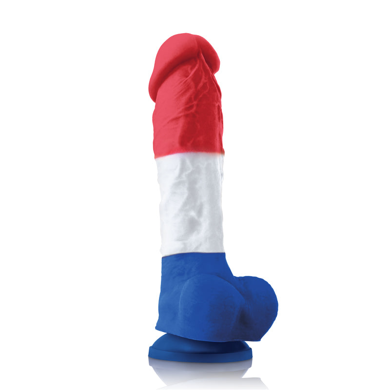 Colours Pleasures Tricolor 8&quot; Dildo