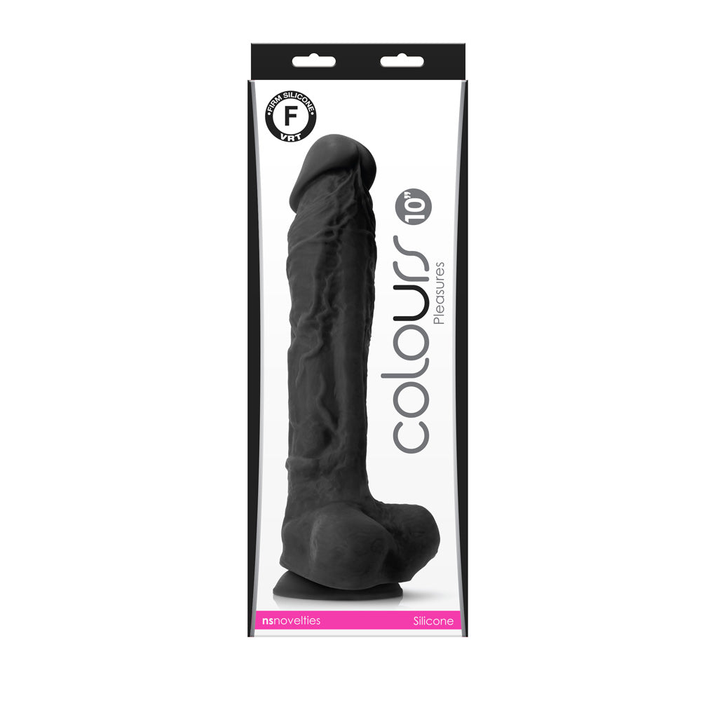 Colours Pleasures 10&quot; Dildo Black