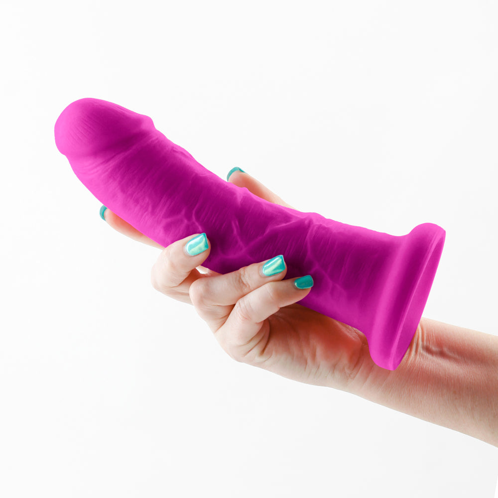 Colours Dual Density 7&quot; Girth Dildo Purple