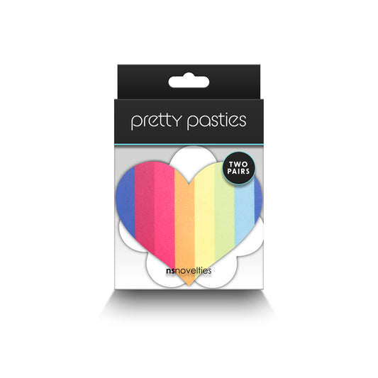 Pretty Pasties Pride Heart & Flower Rainbow 2 Pair