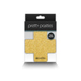 Load image into Gallery viewer, Pretty Pasties Glitter Cross Black/Gold 2 Pair
