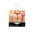 Load image into Gallery viewer, Flora Lace Crotchless Pearl Thong Black Queen Size
