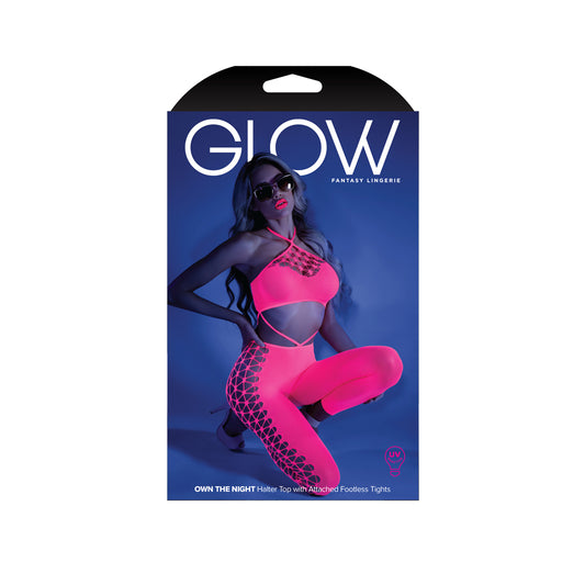Own The Night Bodystocking One Size Neon Pink