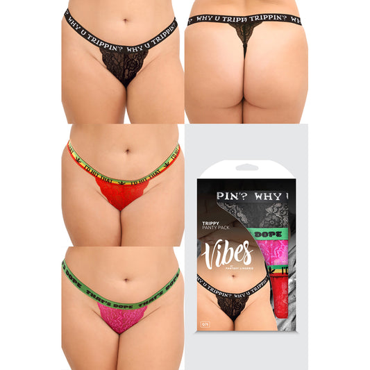 Trippy Vibes Panty 3 Pack Queen Size