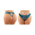 Load image into Gallery viewer, Kalina Velvet Cut-Out Thong With Keyhole Back Queen Size
