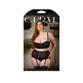 Load image into Gallery viewer, Chloe Keyhole Bra & Gartered High Waisted Panty 1X/2X
