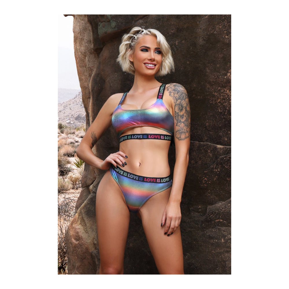 Love Is Love Crop Top & Panty M/L