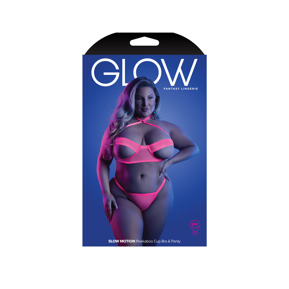 Slow Motion Peekaboo Cup Bra & Panty Queen Size