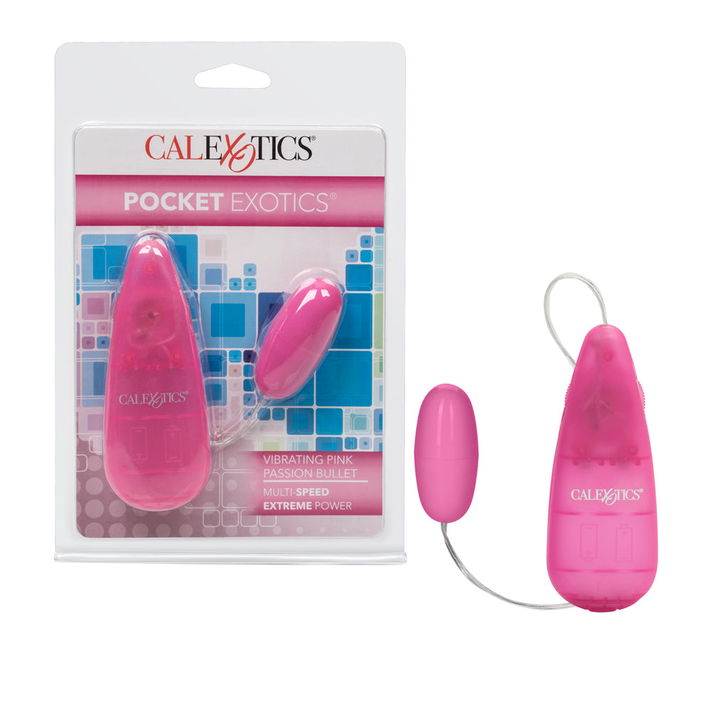 Pocket Exotics Vibrating Pink Passion Bullet Pink