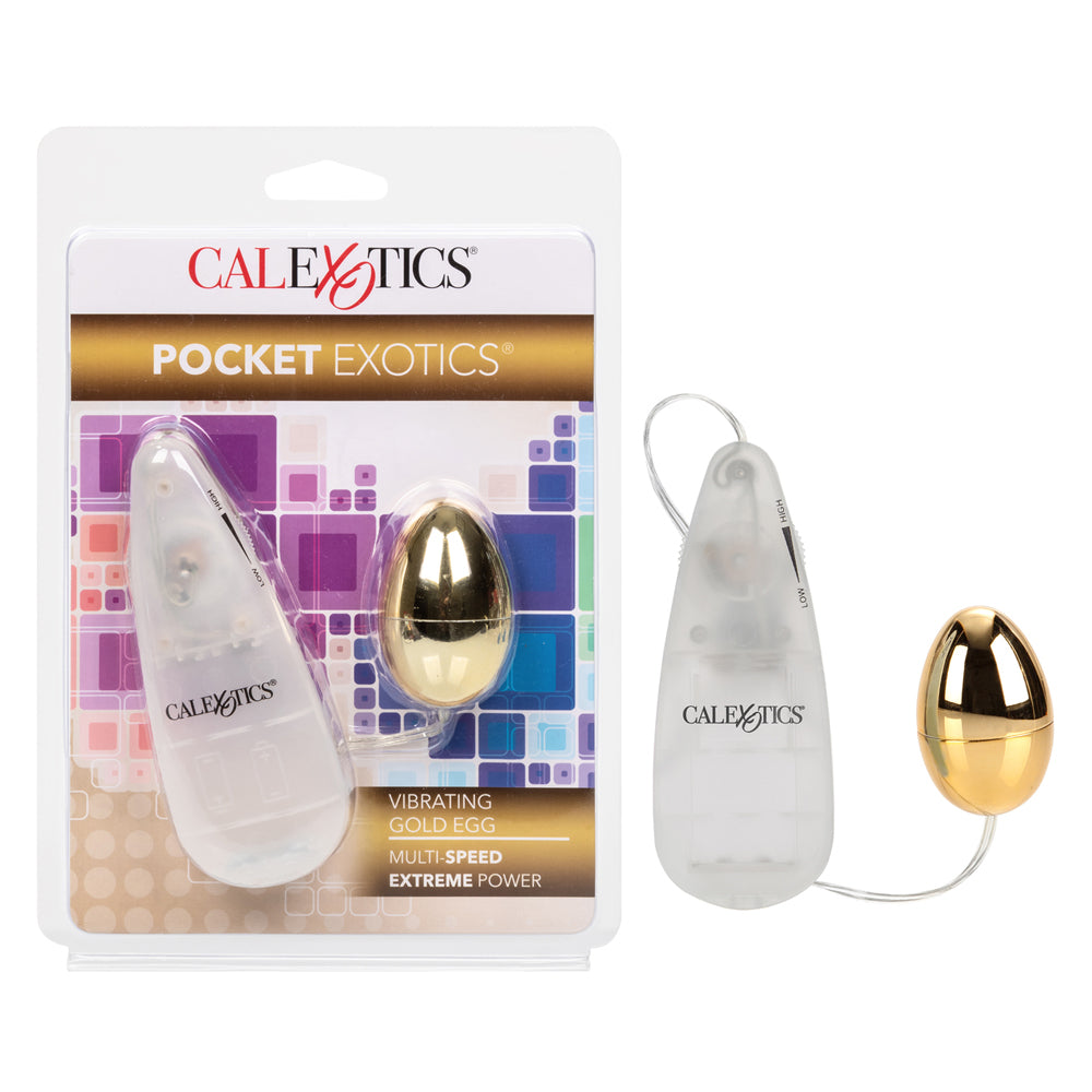 Pocket Exotics Vibrating Gold Egg Gold