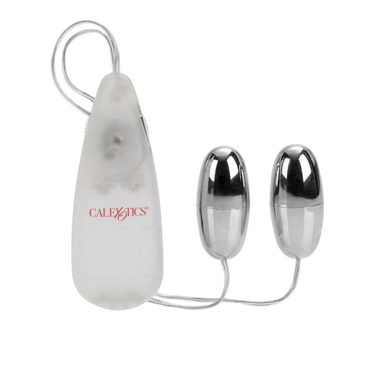 Pocket Exotics Vibrating Double Silver Bullets Silver