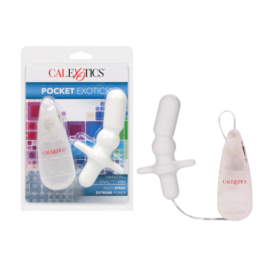 Pocket Exotics Vibrating Anal &quot;T&quot; Vibe Gray