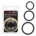 Load image into Gallery viewer, Black Rubber Ring 3 Piece Set
