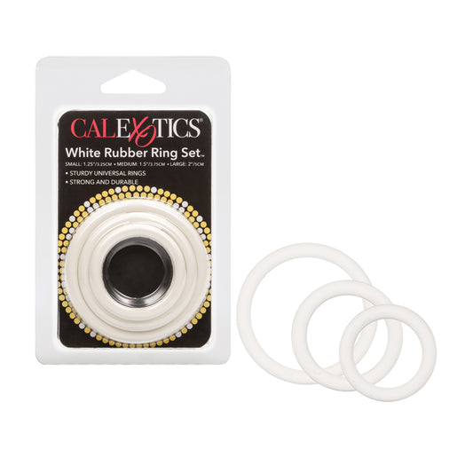 White Rubber Ring 3 Piece Set