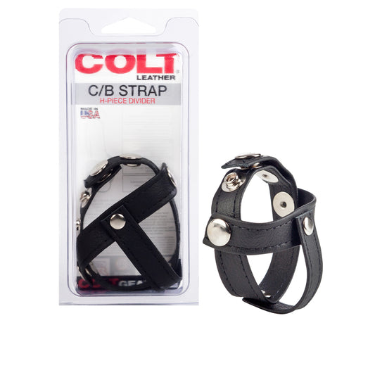 Colt Leather C/B Strap H-Piece Divider Black