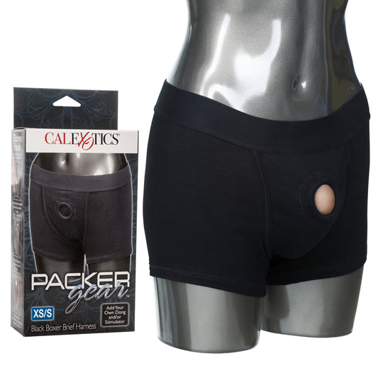 Packer Gear Black Boxer Brief Harness XS/S