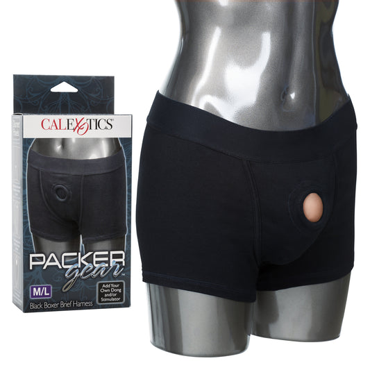 Packer Gear Black Boxer Brief Harness M/L