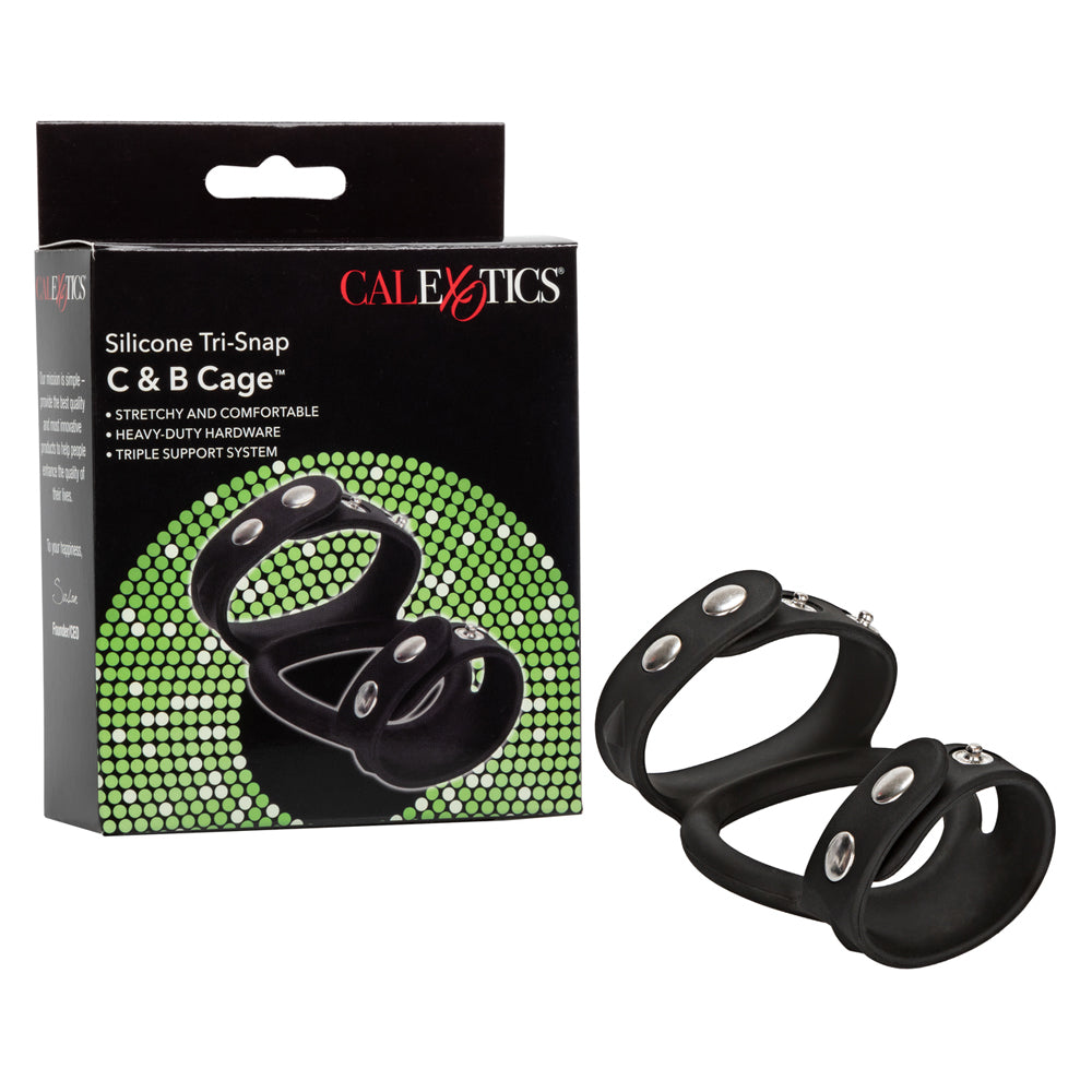 Silicone Tri-Snap C & B Cage Black