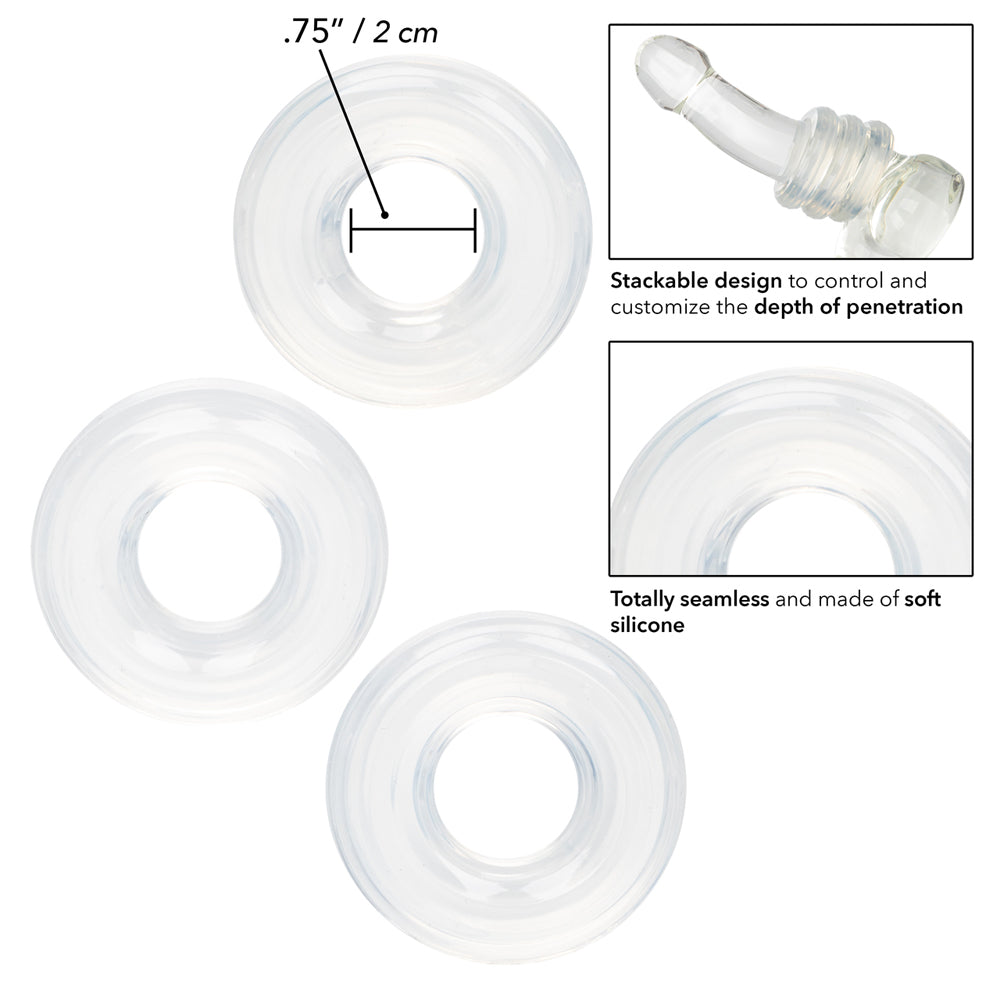 Set Of 3 Silicone Stacker Rings