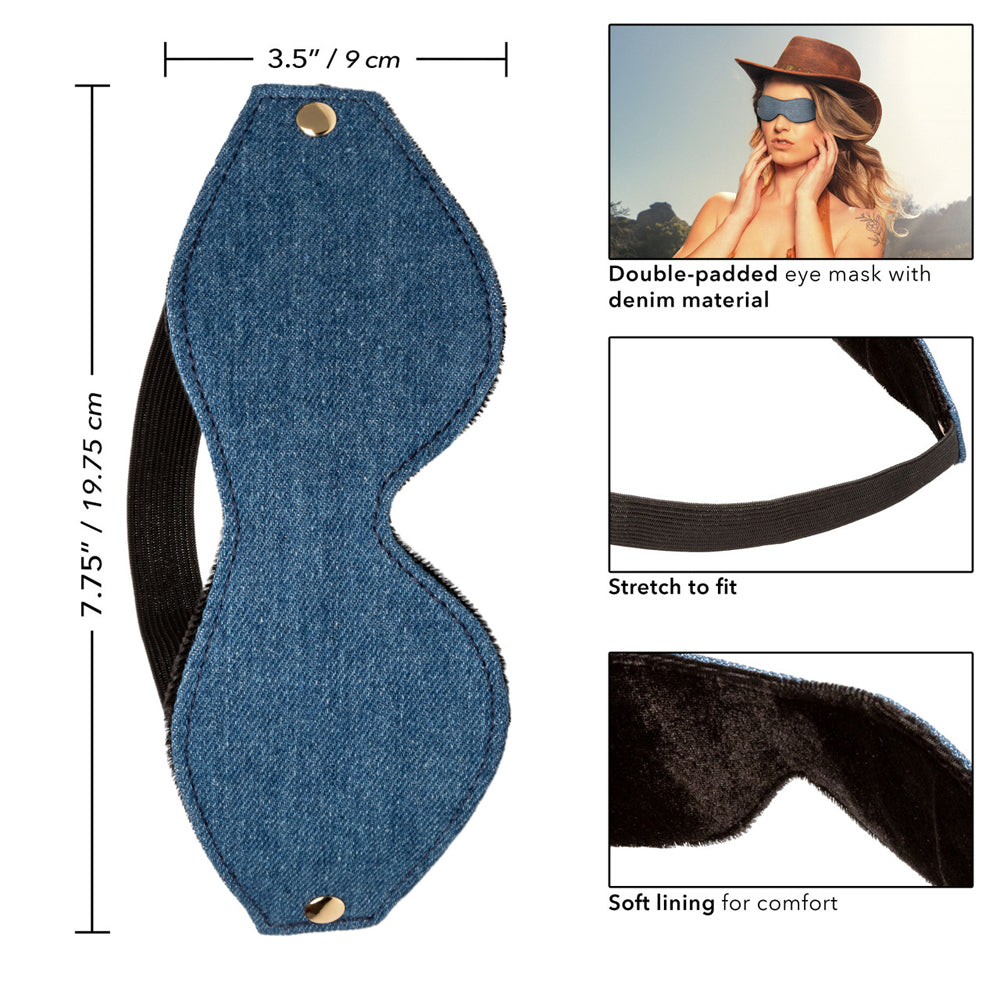 Ride &#39;Em Premium Denim Collection Eye Mask