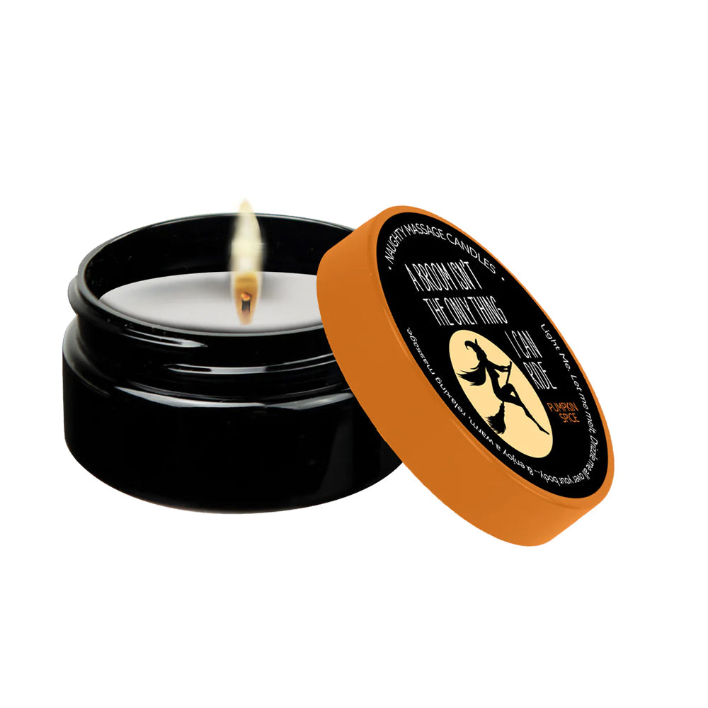 Naughty Notes Ride A Broom Massage Candle 1.7 oz.