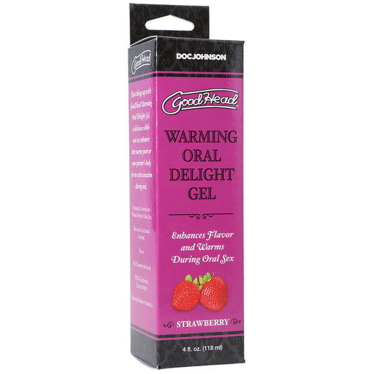 Goodhead Warming Oral Delight Gel Strawberry 4 oz.
