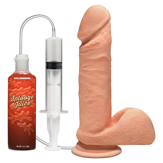 The D Perfect D Squirting 7&quot; With Balls Vanilla