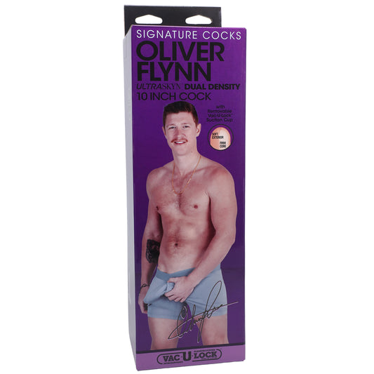 Signature Cocks Oliver Flynn 10&quot; Ultraskyn Cock With Removable Vac-U-Lock Suction Cup Vanilla