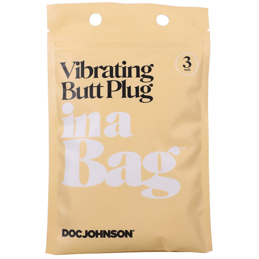 Vibrating Butt Plug In A Bag 3&quot; Black